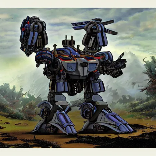 Image similar to cambrian battle mech by james gurney