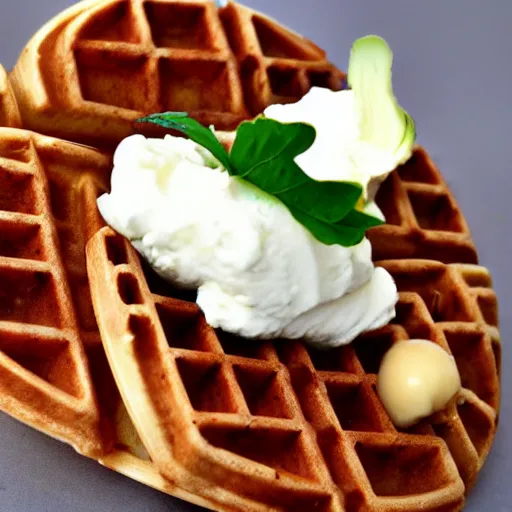 Image similar to deconstructed waffle,