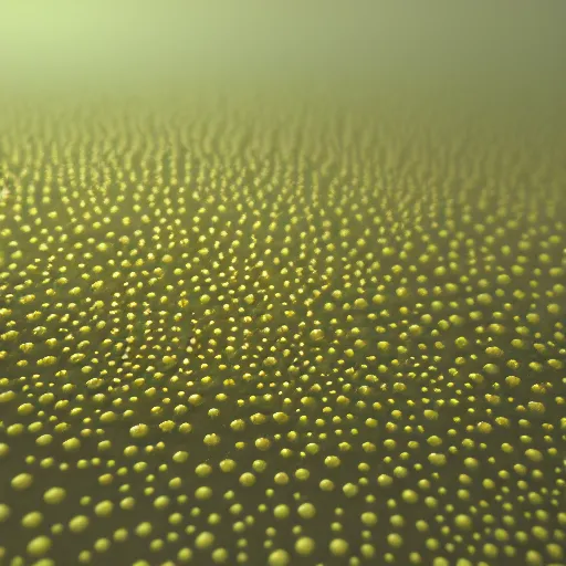 Image similar to cellular automaton that turns into slime mold according to golden ratio pattern. highly 3 d rendering in octane and vray beautiful mystical light, mist, sigma 2 4 mm