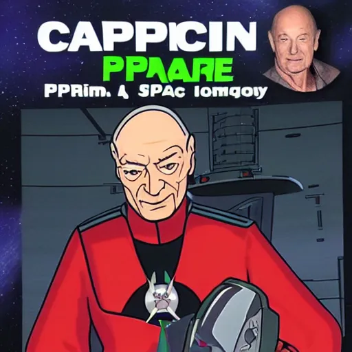 Image similar to caprain picard as a space pirate