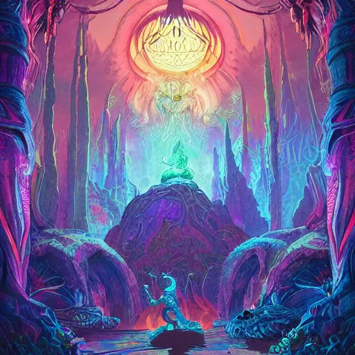 Image similar to list of colouring pages from the otherworldly fantasy items book, glowing lights, epic fantasy, colorfully, detailed illustration, digital art, highly saturated colors, overdetailed art, concept art, detailed illustration, hd, 4 k, digital art, greg rutkowski, dan mumford, trending on artstation