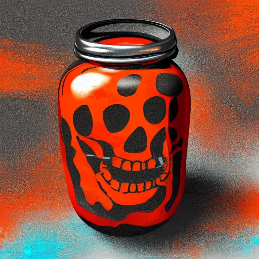 Image similar to skeletons running, painted on a jar, roman, abstract, orange theme, 8k resolution