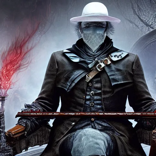 Prompt: Joe biden in Bloodborne, 8k digital artwork