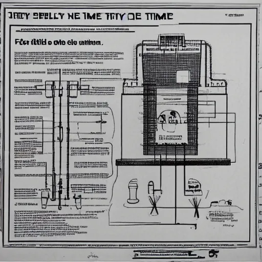 Image similar to actually schematics for a time machine