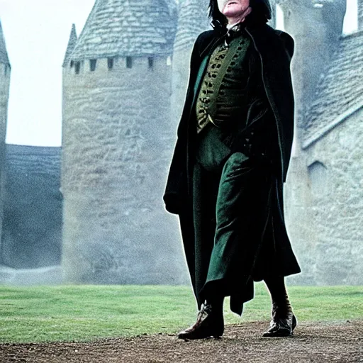 Image similar to Robin Williams playing Snape in Harry Potter, screenshot