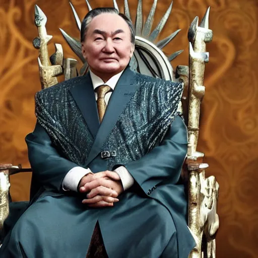 Image similar to Nursultan Nazarbayev stylized as a Game of Thrones character