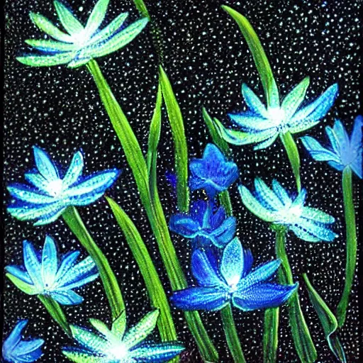 Image similar to luminescent flowers