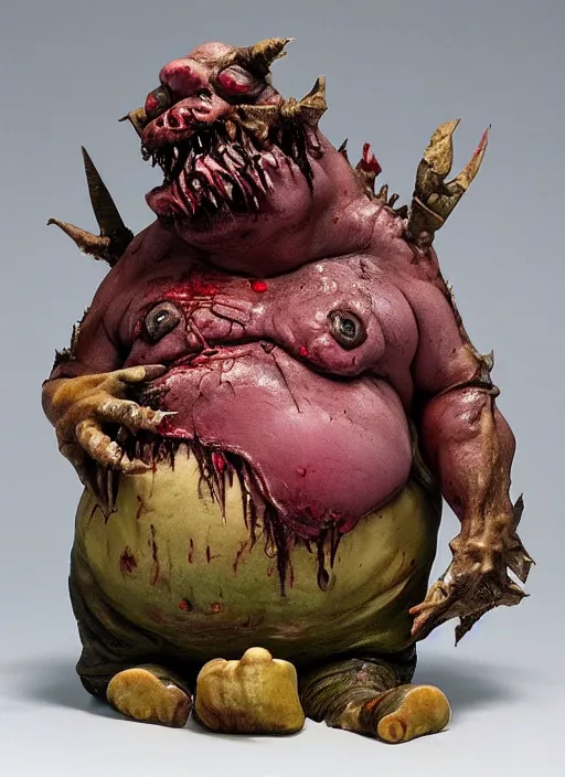 Image similar to Image on the store website, eBay, Wonderfully detailed 80mm Resin figure of a fat ugly monster with bloody dirty skin .