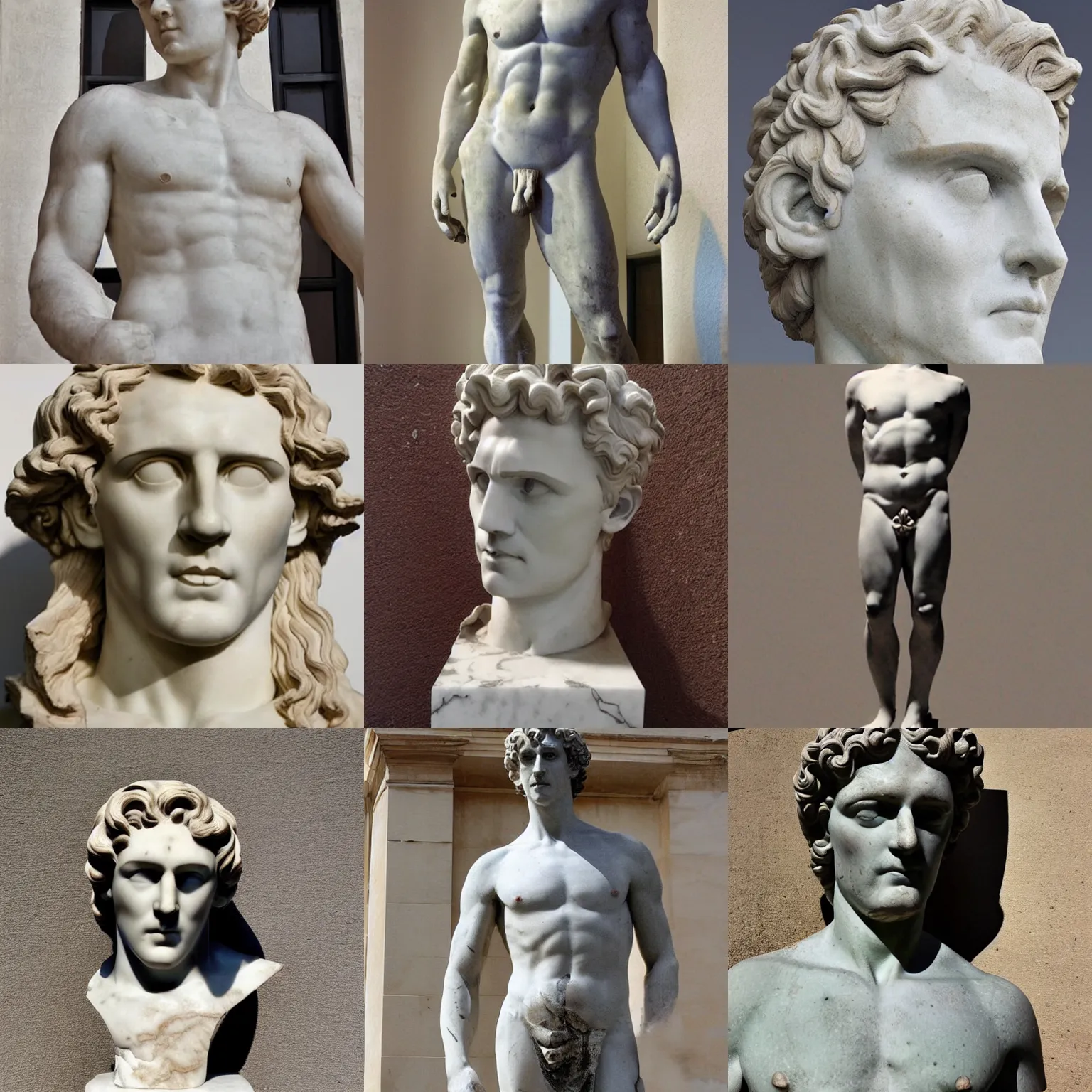 Prompt: Greek marble statue of Tom Hiddleston