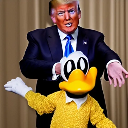 Prompt: donald trump and donald duck