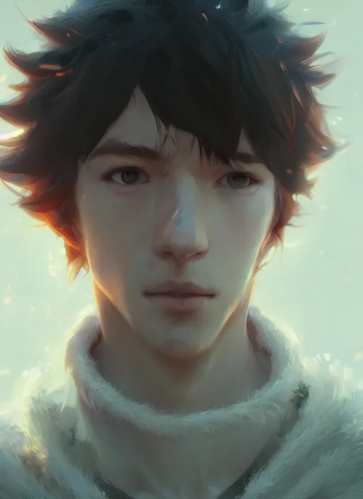 Image similar to a portrait of a male young druid, intricate, tone mapped, ambient lighting, highly detailed, digital painting, artstation, concept art, 4 k, stunning beautiful, sharp focus, by makoto shinkai and akihiko yoshida and hidari and wlop