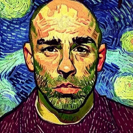 Prompt: Joe Rogan portrait by Van Gogh