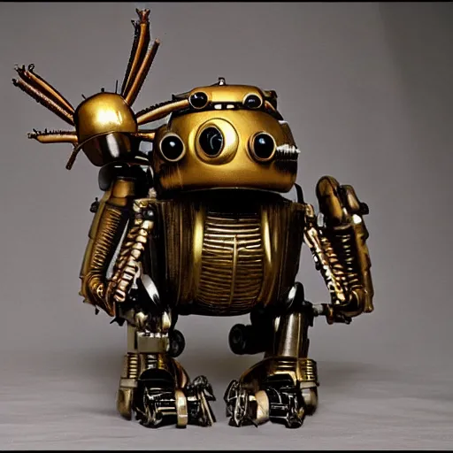 Image similar to steampunk robots that are also insects