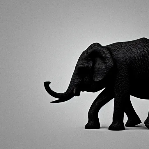 Image similar to synthwave elephant, sharp focus, 8 k, high details, gray backdrop