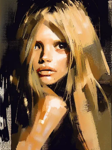 Prompt: portrait of abbey lee by craig mullins