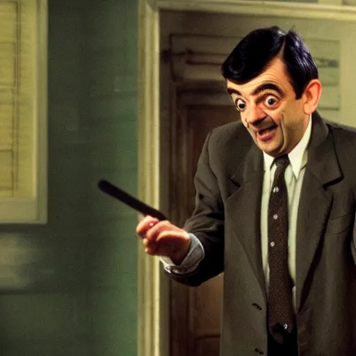 Prompt: mr bean, rowan atkinson as a cthulhu monster,