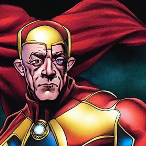 Prompt: J.K Simmons as live action Omniman