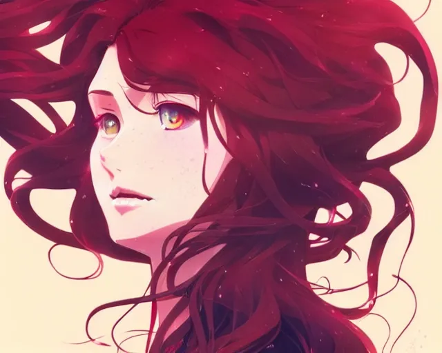 Image similar to a ultradetailed beautiful panting of rin tohsaka with flowing hair, by conrad roset, greg rutkowski and makoto shinkai, rin, fate, trending on artstation