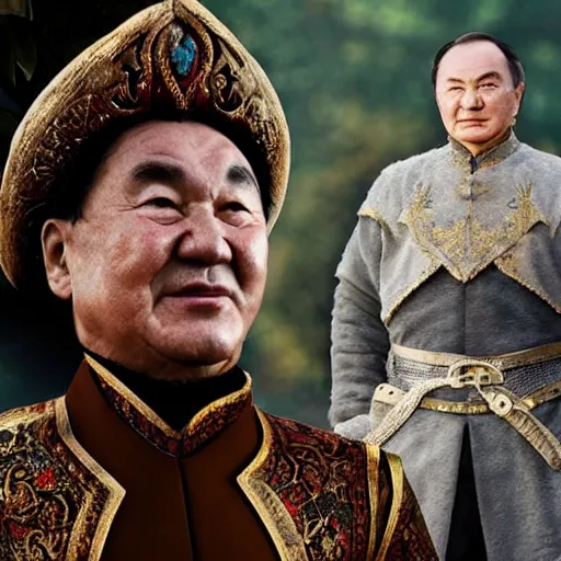 Prompt: Nursultan Nazarbayev stylized as a Game of Thrones character