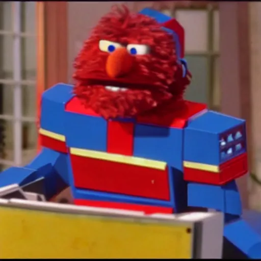 Image similar to Optimus prime on Sesame Street, 8k