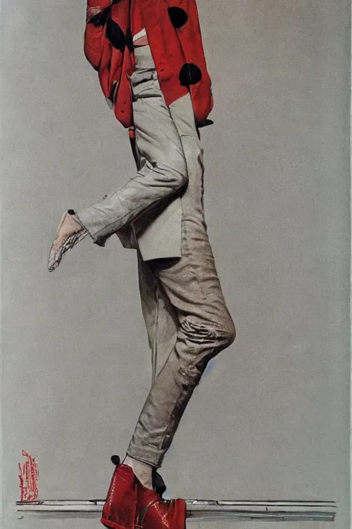 Prompt: david bowie painted by norman rockwell