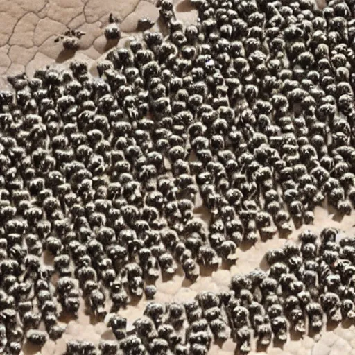 Image similar to riot in ant city,