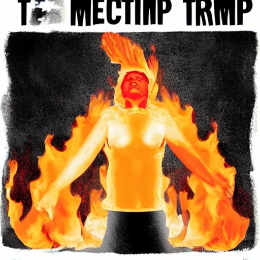 Prompt: self - immolation of trump