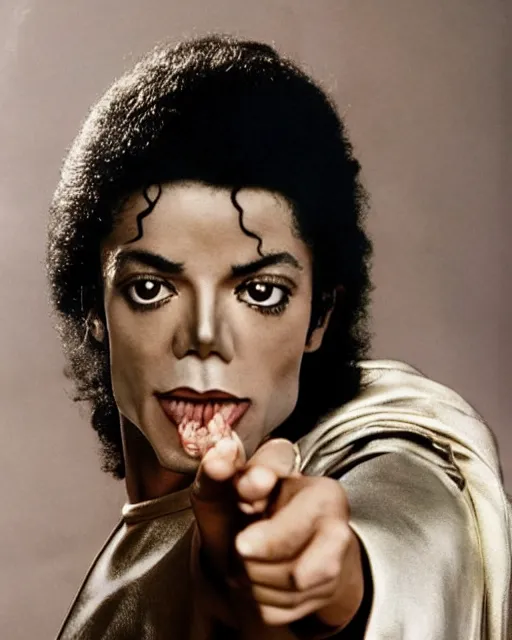 Image similar to 1 8 year old michael jackson as luke skywalker, with janet jackson as princess leia, studio lighting, star wars themed, beautiful tunisia desert at sunset, photoshoot in the styled of annie leibovitz