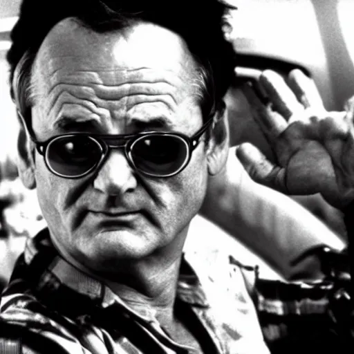 Prompt: bill murray in fear and loathing in las vegas, movie still, promotional shot