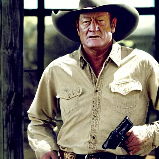 Prompt: John Wayne in Justified