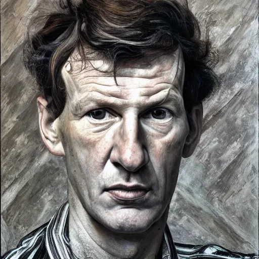 Image similar to high quality high detail painting by lucian freud, hd, homelander, photorealistic lighting,