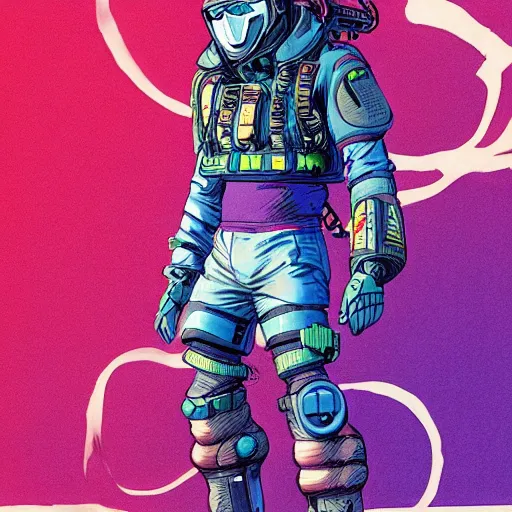 Image similar to ivan. Apex legends cyberpunk olympic athlete. Concept art by James Gurney and Mœbius.