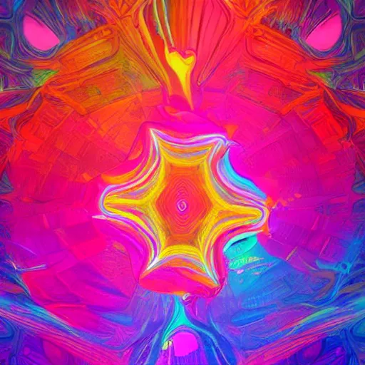Prompt: psychedelic color scheme, abstract art, cinematic, post processing, acrylic, 4k