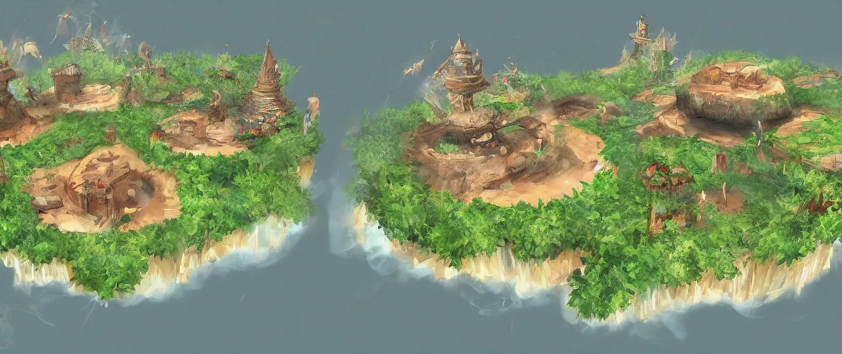 Image similar to floating islands concept art