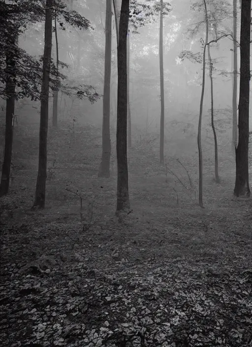 Prompt: old lost footage in black and white of a sanatorium in a beautiful forest overgrown and burning,hyper realistic 8K HD real life photo