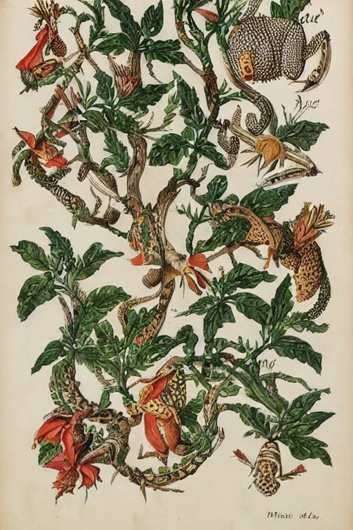 Prompt: manits, by maria sibylla merian