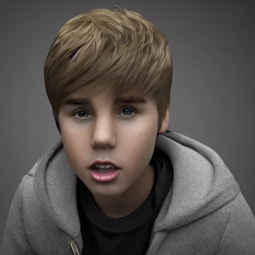 Image similar to hyperrealistic dslr film still of justin beiber with exaggerated buck - tooth beaver teeth, stunning 8 k octane comprehensive 3 d render, inspired by istvan sandorfi & greg rutkowski & unreal engine, perfect symmetry, dim volumetric cinematic lighting, extremely hyper - detailed, incredibly real lifelike attributes & flesh texture, intricate, masterpiece, artstation