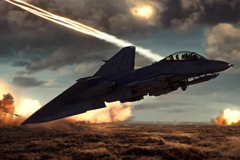 Image similar to a cinematic painting of a fighter jet, hitting sonic boom, beautiful lighting, high depth, ultra realistic, artistic, by zack snyder