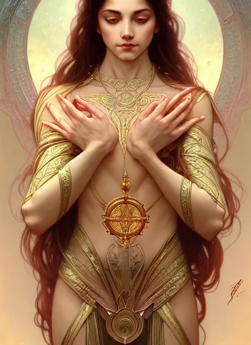 Prompt: perfectly detailed lotus!! blessed by nature with ever - increasing physical mental perfection, symmetrical! intricate, sensual features, highly detailed, biblical divine holy perfection!! digital painting, artstation, concept art, smooth, sharp focus, illustration, art by artgerm and greg rutkowski and alphonse mucha