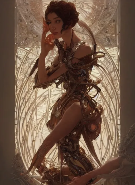 Image similar to mechanical humanoid, masterpiece, intricate, elegant, highly detailed, digital painting, artstation, concept art, smooth, sharp focus, illustration, art by artgerm and greg rutkowski and alphonse mucha and uang guangjian and gil elvgren and sachin teng, symmetry!!