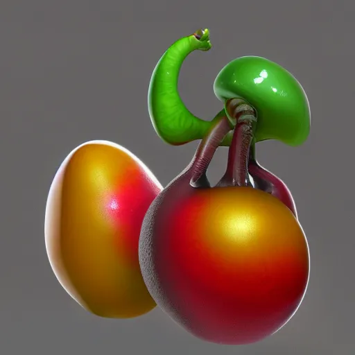Image similar to an alien fruit, photorealistic, 8 k, trending on artstation