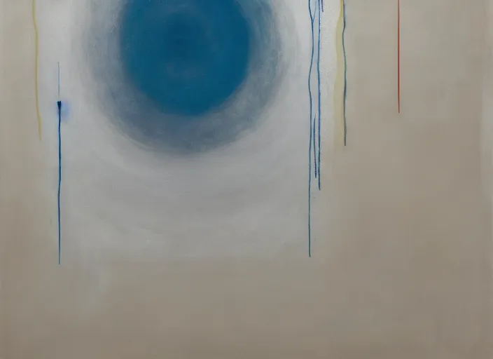 Prompt: beautiful abstract composition in middle rest is white canvas by eddie martinez and pat steir and hilma af klint, psychological, photorealistic, dripping paint, washy brush, oil on canvas, matte painting, rendered in octane, altermodern, masterpiece