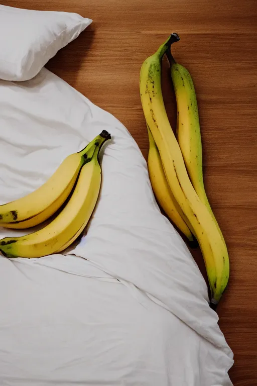 Image similar to banana sleeping in a bed