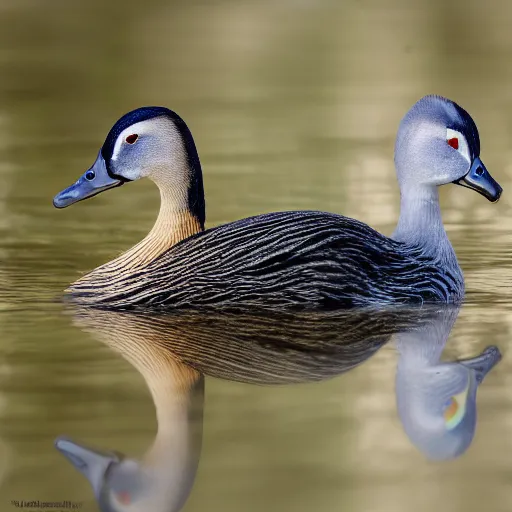 Image similar to runner ducks, 4k, realistic