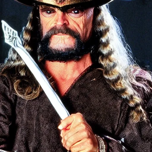 Prompt: macho man randy savage as gandalf from lord of the rings