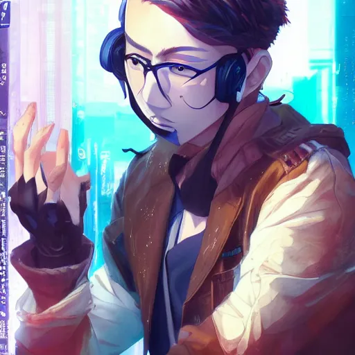 Prompt: An anime portrait of a cyberpunk doctor, by Stanley Artgerm Lau, WLOP, Rossdraws, James Jean, Andrei Riabovitchev, Marc Simonetti, and Sakimichan, tranding on artstation