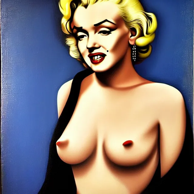 Image similar to a beautiful marilyn monroe, by jan vermeer realistic oil painting