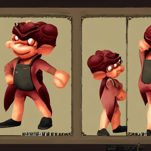 Prompt: shortstack video game character, impish