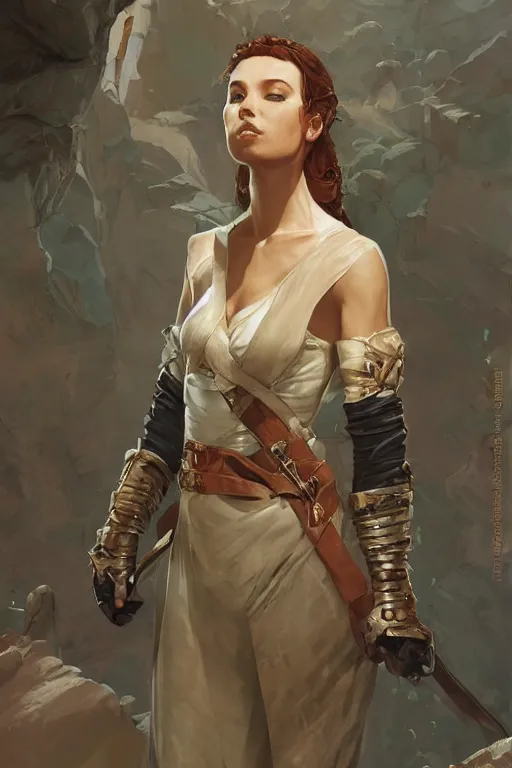Prompt: portrait of the a soft geomancer is guarding a vest that breaks pillars, by artgerm and Craig Mullins, James Jean, Andrey Ryabovichev, Mark Simonetti and Peter Morbacher 16k