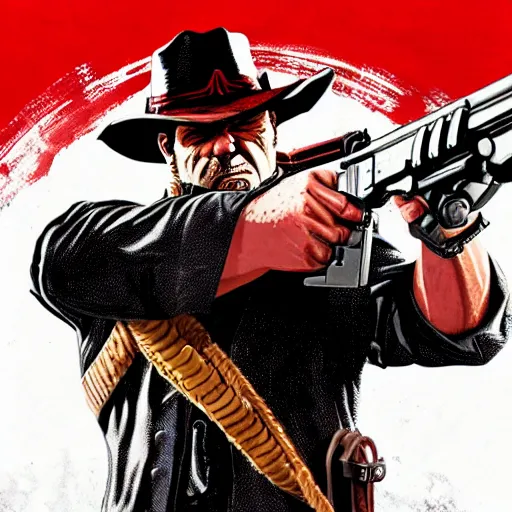 Prompt: Duke Nukem in Red Dead Redemption 2